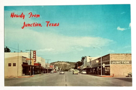 Howdy from Junction Texas Street View Old Cars Downtown TX UNP Postcard ... - £9.01 GBP