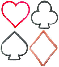 French Suits Cards Card Deck Game Poker Set Of 4 Cookie Cutters USA PR1174 - £5.58 GBP