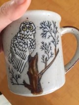 Pre-owned Multicolor Vintage OWL on Tree Branch Mug Made in Japan - £20.63 GBP