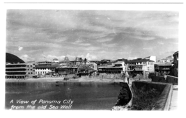Florida RPPC Postcard A View of Panama City from the Old Sea Wall - £11.65 GBP