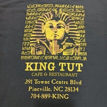 Gildan Heavy Cotton KING TUT CAFE Men's Black Cotton Graphic T-Shirt Size XL image 3