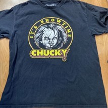 Chucky T-Shirt Mens Size Large It&#39;s Showtime  Horror Movie Doll Halloween - £11.90 GBP