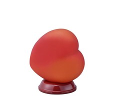 Red Glass Heart Shape tiny decorative Table Lamp 8.4&quot; Tall For Valentine&#39;s gift - £24.62 GBP