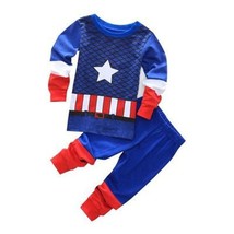Superhero Cartoon Pajamas for Boys CAPTAIN AMERICA - £15.17 GBP