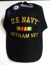 Vietnam Veteran US Navy USN Service Ribbon Embroidered Logo Military Hat Cap NEW - £3.86 GBP