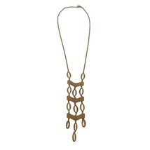 Stella &amp; Dot Kimberly Statement Necklace Dangle Gold Tone - $14.84
