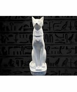 White Marble goddess Bastet cat statue, Bastet handmade Figurine Egyptia... - €162,28 EUR