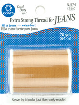 Coats Extra Strong Thread For Jeans 70yd-Golden N574 - £11.78 GBP