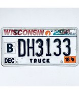 2018 United States Wisconsin Dairyland Truck License Plate B DH3133 - $17.63 CAD