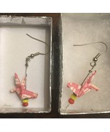 Handmade Origami Earrings - Moon Rabbit By John H - One Of A Kind Holida... - £6.55 GBP