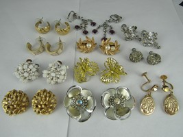 x11 1970&#39;s EARING COLLECTION LOT vintage antique PARKO PROV Avon ESTATE ... - $79.46