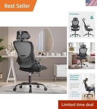 Adjustable Swivel Task Chair with Comfortable Headrest &amp; Breathable Mesh... - $97.49