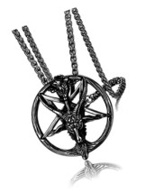 Gothic Punk Goth Mens Inverted Pentagram Samael Lilith Goat - $1,010.43 MXN
