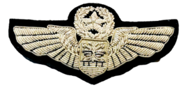 US AIR FORCE MASTER NAVIGATOR OBSERVER WINGS SILVER BULLION 3 INCH CP HA... - £18.76 GBP