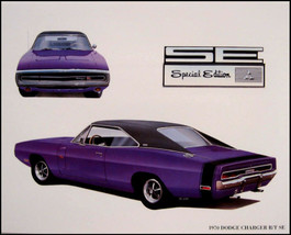 1970 Dodge Charger R/T SE Mopar Original Art Print Lithograph 70 - £24.53 GBP