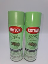 2 Krylon Decor Selects Paint &amp; Primer Satin Matcha Green (6530) 6 Oz Spr... - $523.03 MXN