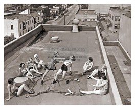 Women Boxing On A Roof 1938 Strange Historical 8X10 Photo - £8.46 GBP