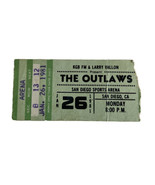 Jan 26, 1981 THE OUTLAWS Concert Ticket Stub San Diego Sports Arena - $20.00