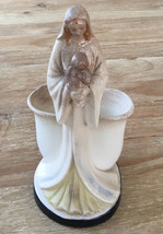 Vintage Madonna and Child Figurine Virgin Mary &amp; Baby Jesus Ceramic Planter - $33.60