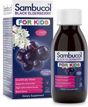 Sambucol Black Elderberry Syrup for Kids - Kids Elderberry Syrup, Added Vitamin  - £19.92 GBP