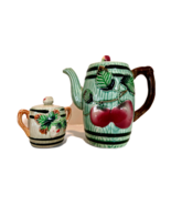 Mid Century L&amp;M Lipper &amp; Mann Pitcher and Sugar Bowl Vintage Pottery Cer... - $34.30 CAD