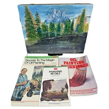 Vintage Wooden Painters Artist&#39;s Portable Carrying Box Oil Painting Books Set - £54.75 GBP