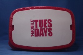 T-Mobile-Tuesday Lunch Box Container Bento Food Storage Meal Prep + Fork &amp; Knife - £3.66 GBP