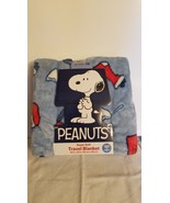 Peanuts Santa Snoopy Super Soft Travel Blanket 45&quot;×55&quot; New - £19.91 GBP