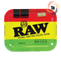 1x Tray Raw Large Classic Metal Smoking Rolling Tray | Rawsta Jamaican Design - £14.26 GBP