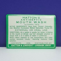 Drug store pharmacy ephemera label advertising Hatton Enright Ohio mouth... - £9.24 GBP