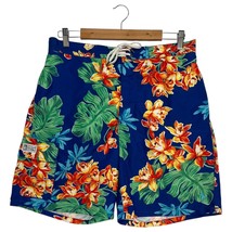 Polo Ralph Lauren Swim Shorts Mens Large Blue Floral Hawaiian Board Trun... - $648.78 MXN