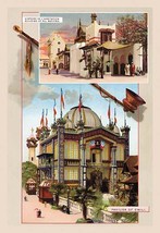 Building of All Nations and Pavilion of Chile at the Paris Exhibition, 1889 - £16.01 GBP