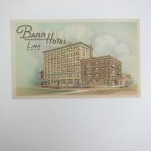 Postcard Lima Ohio Barr Hotel Building &amp; Automobiles Cars Vintage - £4.71 GBP