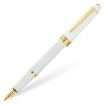 Cross Cross Bailey Light Gloss Fountain Pen (White/Gold) - Fine - £36.54 GBP