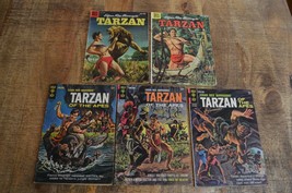 Tarzan #112 117 (Dell) Tarzan of the Apes #150 151 152 (Gold Key) Lot of 5 VG - £26.56 GBP