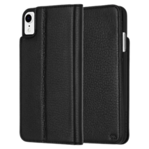 Case Mate Wallet Folio Black Case iPhone XR Leather Cover Card ID Holder - £8.43 GBP