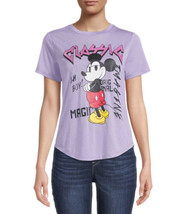 Disney Classic Mickey Mouse Womens Juniors Purple T-Shirt Size XS 1 NWT Licensed - £11.94 GBP