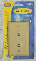 New Slim Double Port 6P4C RJ11/RJ12 Phone/Telephone Line Wall Jack # KW2845 - $7.87