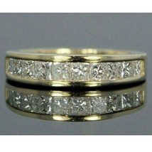 2CT Moissanite Diamant Demi Éternité Mariage Bande 14K Argent Plaqué or ... - $157.68