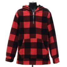 Old Navy Boys Buffalo Check Fleece Hoodie Jacket M 8 Medium Red Black St... - £20.97 GBP