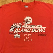 2005 Nebraska Huskers Football Alamo Bowl Red MEDIUM T Shirt Long Sleeve  - $19.95