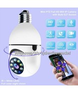 360° 1080P IP E27 Light Bulb Camera Wi-Fi IR Night AUTOTRACK Wireless YC... - $15.85