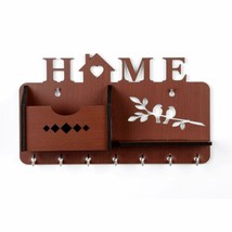 Wooden Handmade Home Decor Items Key Holder For Gift Items 7 Hooks - $13.95