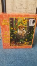 Puppies, Frog &amp; Flowers 100 Piece 9X12 Puzzle by E&amp;L Corporation Just Ho... - £4.77 GBP