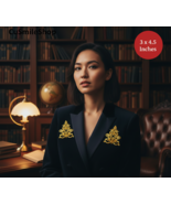 Gold Celtic Knot Cross Patch Irish Pair Embroidered Applique Iron on Dre... - $27.90