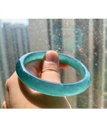 56.4 High Grade Natural Guatemala Old Pit Icy Blue Jadeite Bangle Type A JadeIte - £696.95 GBP