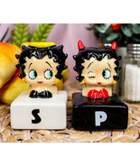 Angel Or Devil Betty Boop With Halo And Horns Ceramic Salt And Pepper Sh... - £15.13 GBP