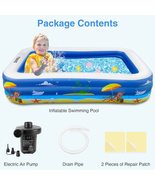 FUNAVO Inflatable Swimming Pool for Family, 100&quot; X 71&quot; X 22&quot; Full-Sized ... - £53.16 GBP