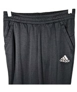 Adidas Mens Joggers Small Tapered Jogging Pants Ankle Zip Dark Gray Blac... - $40.23 CAD