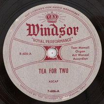 Tom Memoli, Art Wenzel – Tea For Two / Oxford Minuet 1950 R-606 78 rpm Record - £11.64 GBP